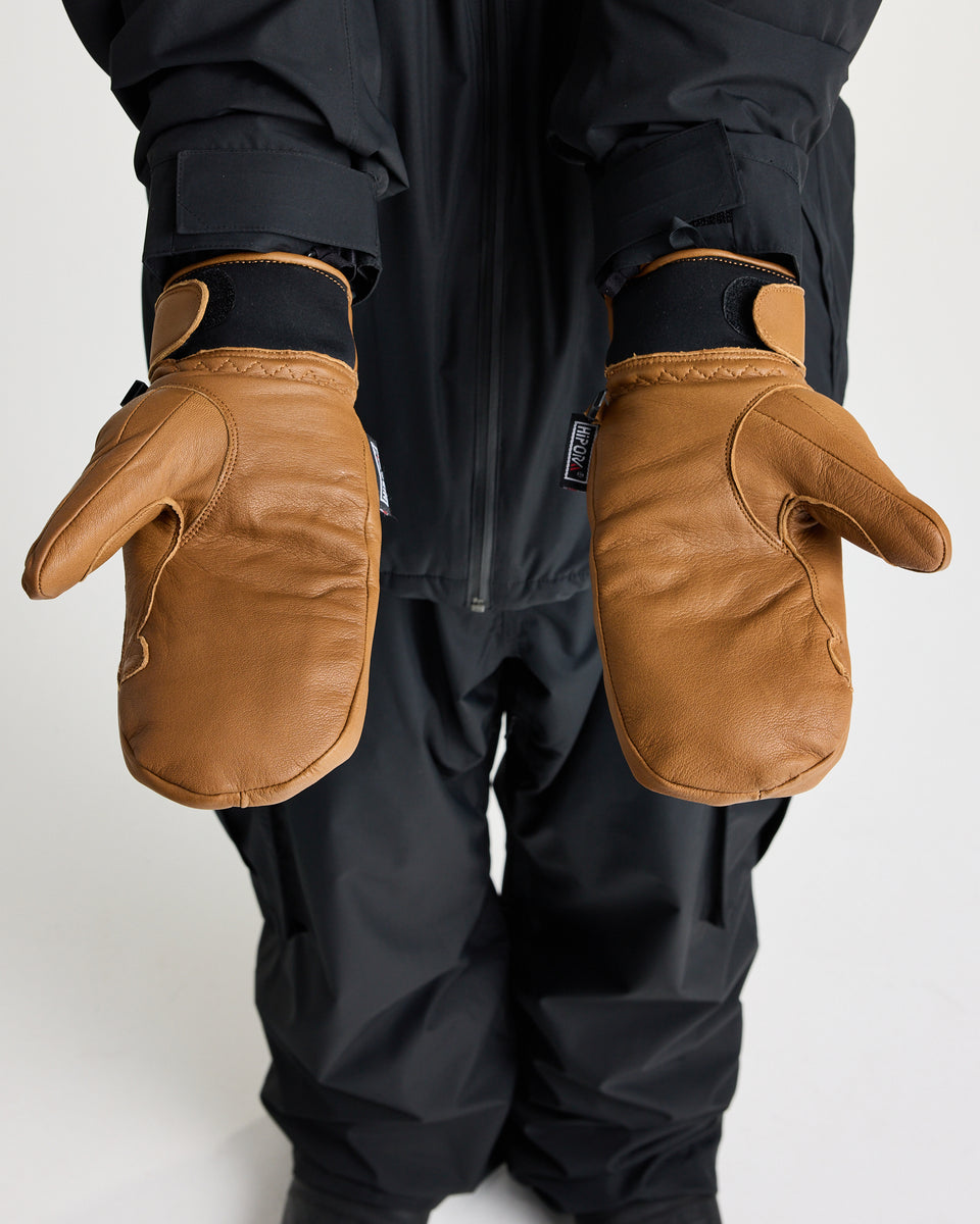 Legit Mitt Tan — Goatskin Leather Hipora Snow Mitts | Yuki Threads