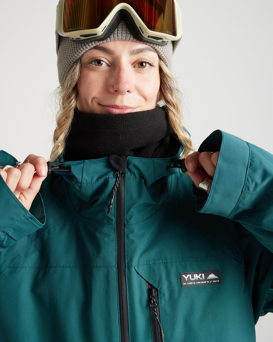 Genki Jacket – Deep Teal Snow Shell | Yuki Threads