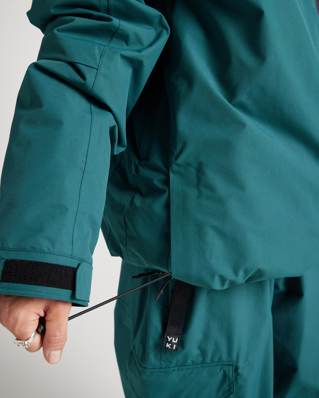 Genki Jacket – Deep Teal Snow Shell | Yuki Threads