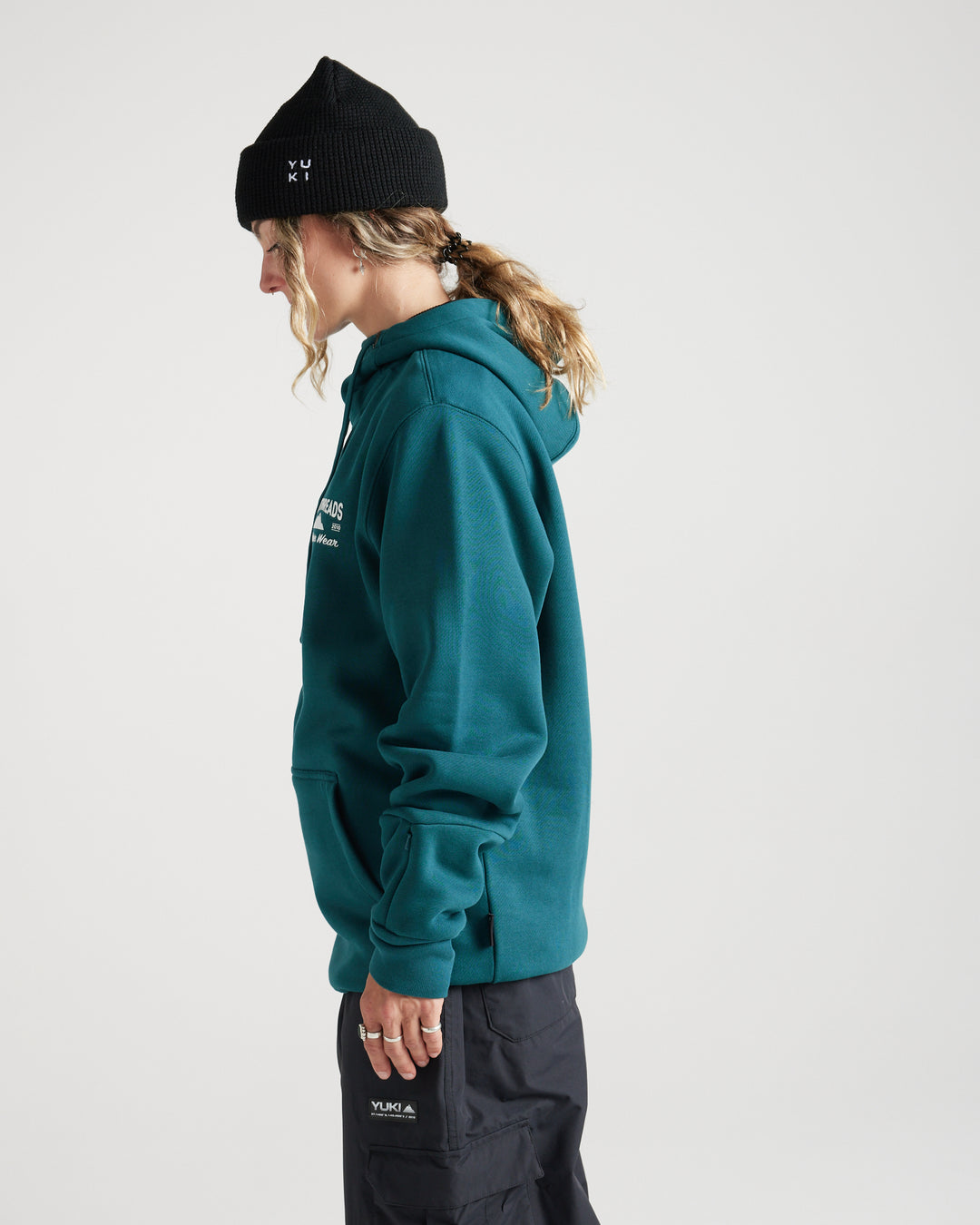 Loop Shred Hoodie – Deep Teal | 380gsm Heavyweight | Yuki Threads