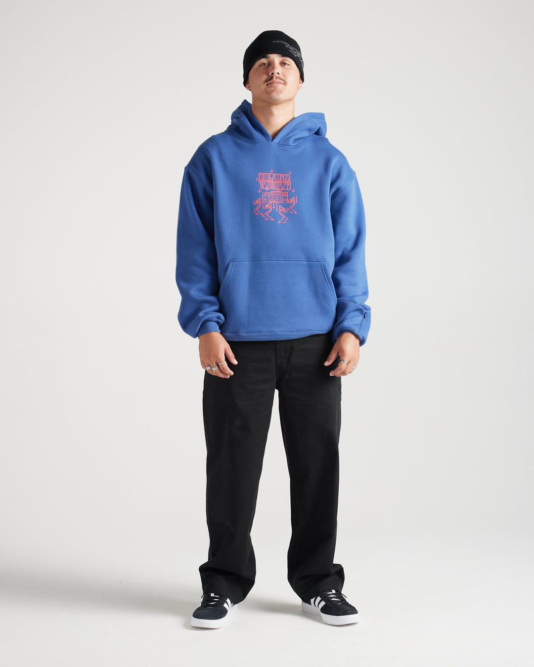 Mountain Grooves Hoodie — Navy | 380gsm Heavyweight | Yuki Threads