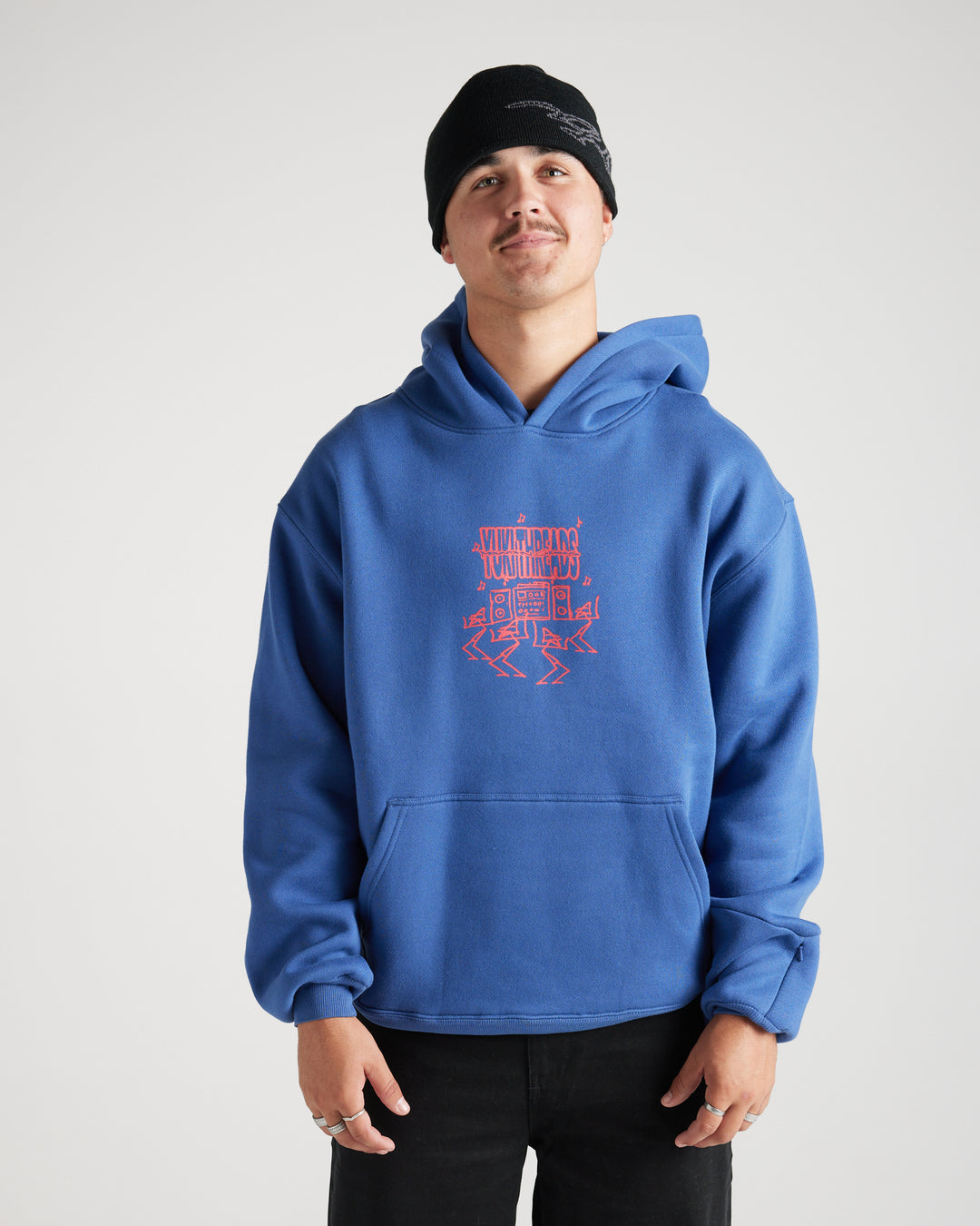 Mountain Grooves Hoodie — Navy | 380gsm Heavyweight | Yuki Threads