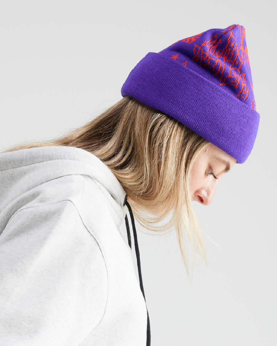 SKETCHY BEANIE PURPLE – Yuki Threads