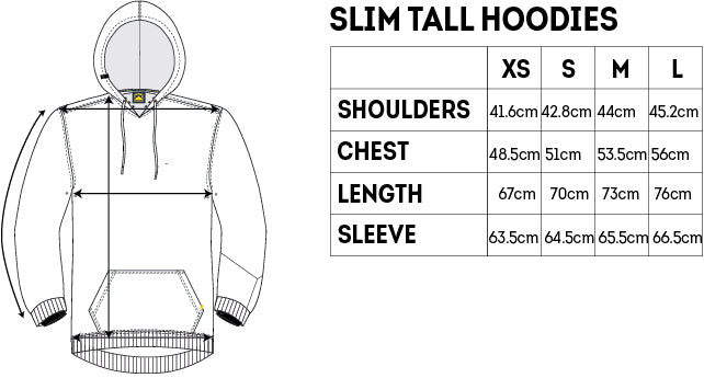 SLIM TALL HOODIES